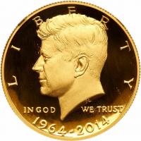 2014-W Kennedy 50th Anniversary Gold Half Dollar NGC PF70 UC