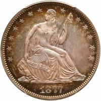 1877 Liberty Seated 50C PCGS Proof 65