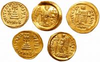 5-piece lot of Byzantine Gold Solidii - 2