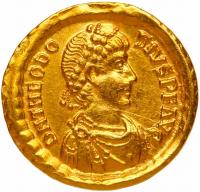 Theodosius I, AD 379-417, Gold Solidus (4.44 g) EF