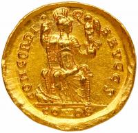 Arcadius, AD 383-408. Gold Solidus (4.42 gr) EF - 2