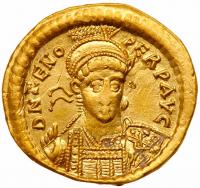 Zeno, AD 474-491. Gold Solidus (4.26 g) About EF