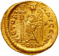 Zeno, AD 474-491. Gold Solidus (4.26 g) About EF - 2