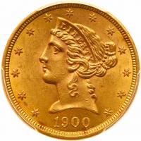 1900 $5 Liberty PCGS MS63