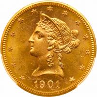 1901-S $10 Liberty PCGS MS64