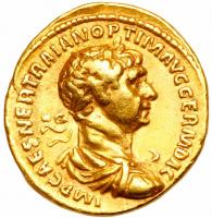 Trajan, AD 98-117. Gold Aureus (7.18g)