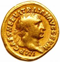 Trajan, AD 98-117. Gold Aureus (7.02g)