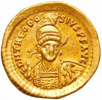 Theodosius II, AD 402-450 AD. Gold Solidus (4.43g)