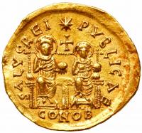 Basiliscus and Marcus, ca. late summer AD 475 to Aug. 476. Gold Solidus (4.06g) - 2