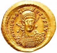 Theodosius II, AD 402-450. Gold Solidus (4.34 g)