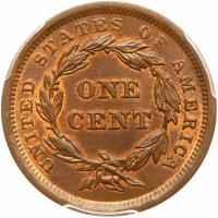 1840 N-1 R1 Small Date PCGS graded MS65 Brown, CAC Approved - 2
