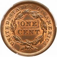 1840 N-5 R1 Large Date with Repunched 0 PCGS graded MS64 Red & Brown, CAC Approved - 2