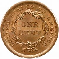1840 N-6 R1 Large Date with Repunched 40 PCGS graded MS65 Brown, CAC Approved - 2