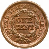 1847 N-1 R2 Repunched Date PCGS graded MS64 Red & Brown, CAC Approved - 2