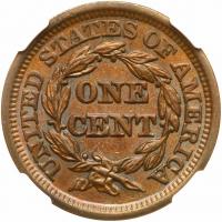 1847 N-39 R3- NGC graded MS63 Brown, CAC Approved - 2