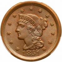 1851 N-27 R5- PCGS graded MS65 Brown