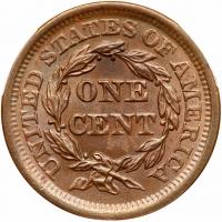 1853 N-10 R1 Repunched Date PCGS graded MS64 Brown, CAC Approved - 2