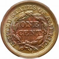 1856 N-1 R1 Italic 5 PCGS graded MS64 Brown - 2