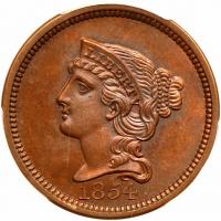 1854 Pattern Cent Judd-161 Original R4 PCGS graded PR65 Brown