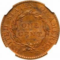 1818 N-7 R1 NGC graded MS63 Brown - 2