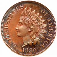 1880 Indian Head 1C PCGS PF63 BR