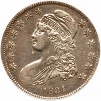 1834 Bust 50C. Sm Date & Letters ANACS EF45