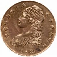 1835 Bust 50C ANACS AU55