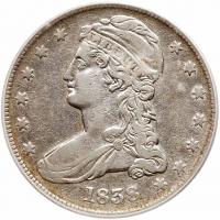 1838 Bust 50C ICG VF30