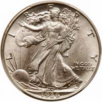 1936-D Liberty Walking 50C PCGS MS66