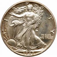 1942 Liberty Walking 50C PCGS Proof 63