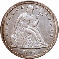 1846 Liberty Seated $1