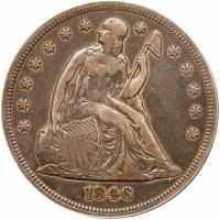 1846 Liberty Seated $1 ANACS VF25