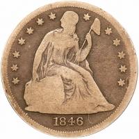 1846-O Liberty Seated $1 ANACS G6