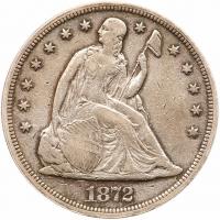 1872 Liberty Seated $1 ANACS VF25