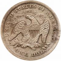 1872 Liberty Seated $1 ANACS VF25 - 2