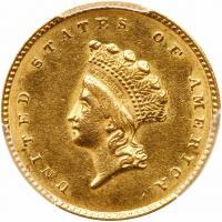 1855 $1 Gold Indian