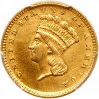 1857 $1 Gold Indian