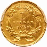 1857 $1 Gold Indian - 2