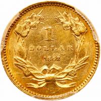 1862 $1 Gold Indian PCGS MS62 - 2