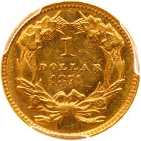 1874 $1 Gold Indian PCGS MS62 - 2