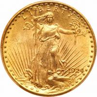 1924 $20 St. Gaudens PCGS MS65