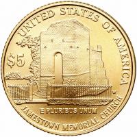 2007-W Jamestown $5 Gold Gem Unc - 2