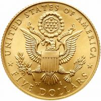 2008-W Bold Eagle $5 Gold Gem Unc - 2