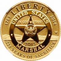 2015-W U.S. Marshals Service $5 Gold Coin NGC PF70 UC