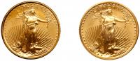 2001 and 2002 $5 American Gold Eagles Gem Unc