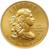 2007-W Jefferson's Liberty $10 Gold PCGS MS69