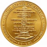 2007-W Jefferson's Liberty $10 Gold PCGS MS69 - 2