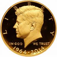 2014-W Kennedy 50th Anniversary Gold Half Dollar NGC PF70 UC