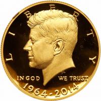2014-W Kennedy 50th Anniversary Gold Half Dollar NGC PF69 UC