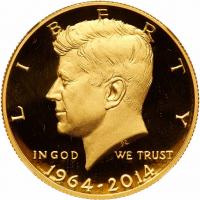2014-W Kennedy 50th Anniversary Gold Half Dollar NGC PF70 UC